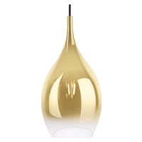 Skleněné závěsné svítidlo ve zlaté barvě Leitmotiv Drup, ø 20 cm