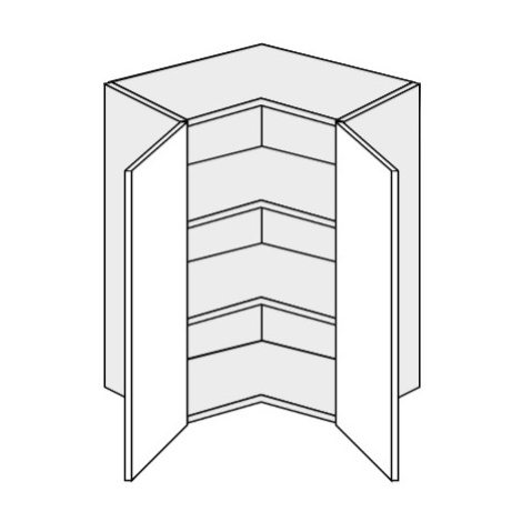 ArtExt Kuchyňská skříňka horní rohová ESSEN | W12 60 Barva korpusu: Grey