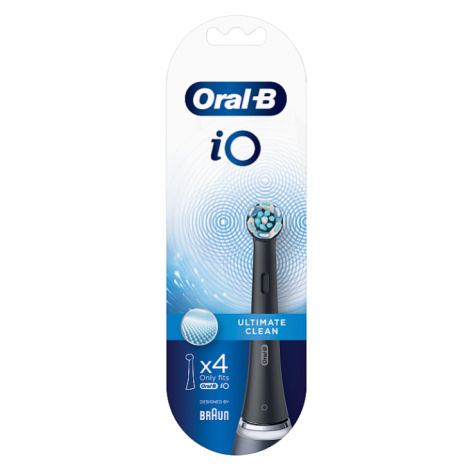 Oral-B iO Ultimate Clean Černé Kartáčkové Hlavy, Balení 4 ks