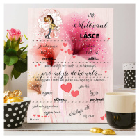 Dárek na Valentýna - Vyznání lásky pro vaši přítelkyni - tabulka na stěnu