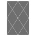 Dekoria Koberec Morocco Royal Rhombs dark grey/cream 160x230cm, 160 x 230 cm