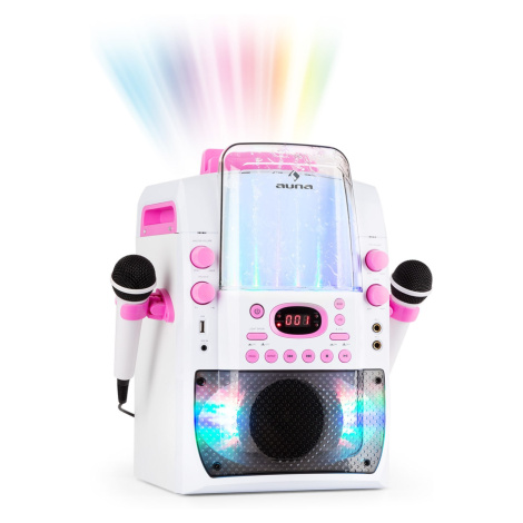 Auna Kara Liquida BT karaoke zařízení, světelná show, vodní fontána, bluetooth, bílá/růžová barv