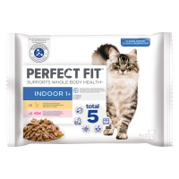 Perfect Fit Indoor 1+ - Míchané balení: kuřecí a losos 4 x 85 g