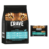 Crave granule 7 kg + Crave Pouch 4 x 85 g - 15 % sleva - s lososem & bílými rybami 7 kg + Omáčka
