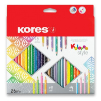 Pastelky Kolores Style 26 barev Kores