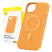 Baseus Magnetické pouzdro pro iPhone 15 Pro Baseus Fauxther Series (oranžové)