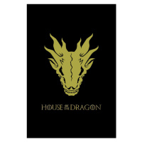 Umělecký tisk House of Dragon - Golden Dragon, 26.7 × 40 cm