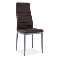 Nejlevnější nábytek - Jídelní čalouněná židle Vipava 1, hnědá/alu