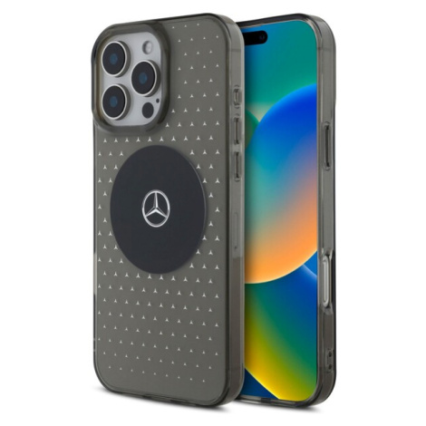 Mercedes PC/TPU Star Pattern MagSafe kryt pro iPhone 16 Pro černý