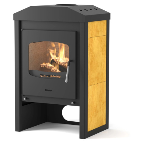 HS Flamingo Krbová kamna VEGA dlažba žlutá 555 x 903 x 410 mm