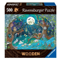 Dřevěné puzzle Kouzelný les 500 dílků Ravensburger