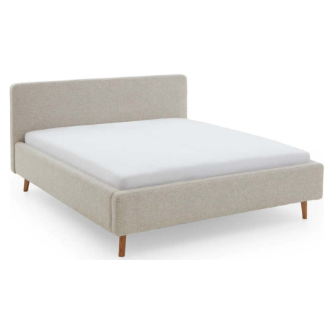 Béžová čalouněná dvoulůžková postel 160x200 cm Mattis – Meise Möbel