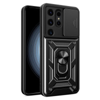 Pouzdro Hybrid Armor Camshield pro Samsung Galaxy S24 Ultra obrněné s krytem fotoaparátu - černé