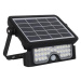LED solární reflektor se senzorem pohybu CAMPO 8W/4000K/600Lm/IP65/Li-on 3,7V/3Ah, černé