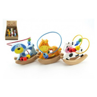 Teddies Labyrint zvířátka dřevo 13x14cm asst 3 druhy 6ks v boxu od 12 měsíců