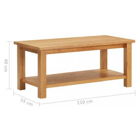 Konferenční stolek masivní dubové dřevo Dekorhome 90x45x40 cm vidaXL