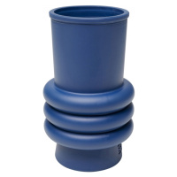 KARE Design Skleněná váza Gina Trible - modrá, 17cm