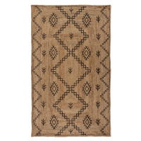 Flair Rugs koberce Kusový koberec Printed Jute Rowen Natural/Black - 120x170 cm