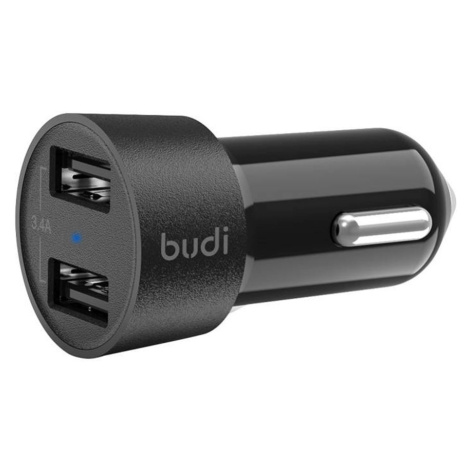 Budi LED nabíječka do auta Budi, 2x USB, 3,4A (černá)