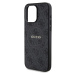 Zadní kryt Guess PU Leather 4G Colored Ring MagSafe pro Apple iPhone 15 Pro Max, černá