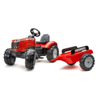 FALK Šlapací traktor 4010AB Massey Ferguson S8740 - červený