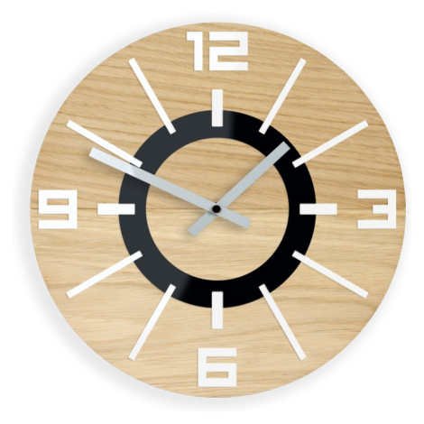 ModernClock Nástěnné hodiny Alladyn Wood hnědé