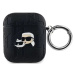 Pouzdro Karl Lagerfeld KLA2PGKCPK AirPods 1/2 cover black Monogram Karl & Choupette Head (KLA2PG