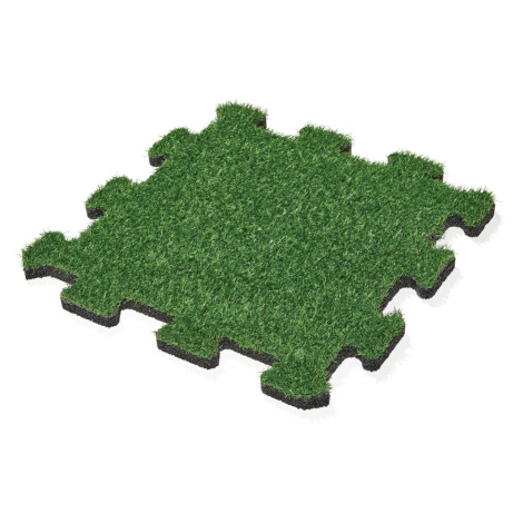 MAX3 Gumová dlažba PUZZLE s umělou trávou 500 x 500 x 25 mm