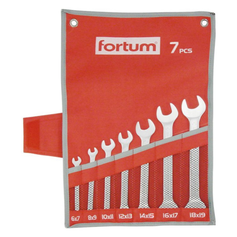 FORTUM 4730103 - klíče ploché, sada 7ks, 6-19mm
