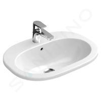 VILLEROY & BOCH O.novo Umyvadlo zápustné 560x405 mm, s přepadem, otvor pro baterii, CeramicPlus,