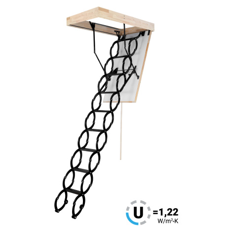 Půdní schody OMAN FLEX TERMO H290 FSC TSS20151 Stavební otvor: 70x100 cm, Maximální výška: 290 c