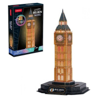 CubicFun 3D puzzle s LED Noční edice: Big Ben 32 dílků