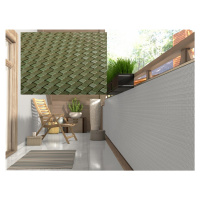 Balkonová ratanová zástěna MALMO, zelená, výška 100 cm šířka různé rozměry 1300 g/m2 MyBestHome 