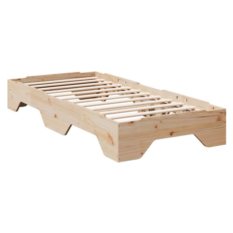 vidaXL Postel bez matrace stohovatelný 100 x 200 cm masivní dřevo