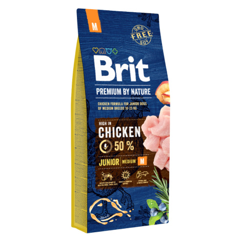 Brit Premium by Nature Junior M - 15 kg
