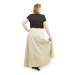 Lněná dámská dlouhá sukně - přírodní, velikost S