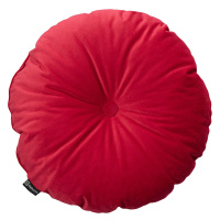 Dekoria Sametový polštář s knoflíkem, sytá červená, ⌀37 cm, Velvet, 704-15