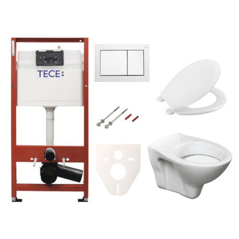 Cenově zvýhodněný závěsný WC set TECE do lehkých stěn / předstěnová montáž+ WC S-Line S-line Pro