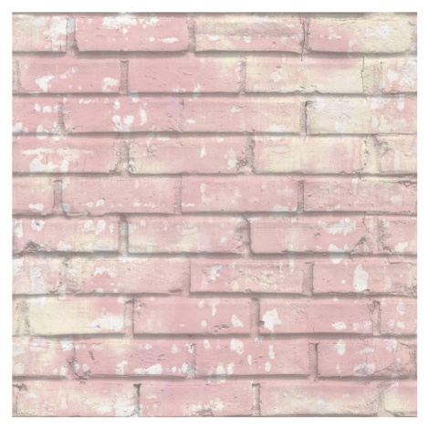 Noordwand Urban Friends & Coffee Tapeta cihly růžová a bílá