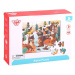 Tooky Toy Dřevěné puzzle s taškou Alpská zvířátka Tooky