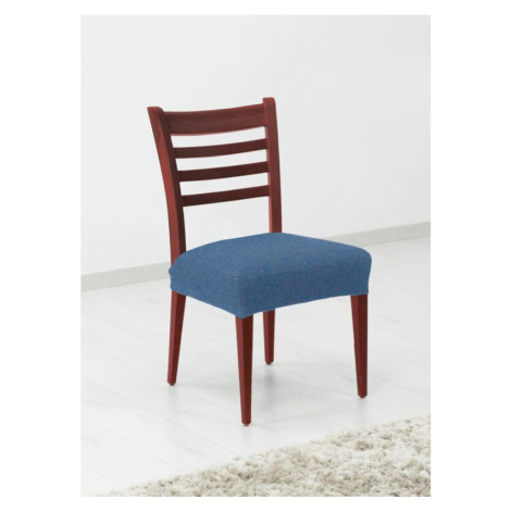 Potah elastický na sedák židle, komplet 2 ks Denia, modrý FORBYT