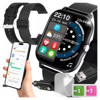 Chytré Hodinky Hodinky Polské Menu Hovory Sport Smart Watch Dámské Black