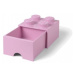 LEGO® úložný box 4 s šuplíkem - Světle růžová