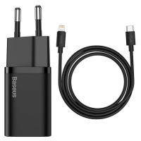 Nabíječka Baseus, USB-C, 20W, s kabelem Lightning, černá