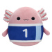 Squishmallows axolotl s fotbalovým dresem - archie