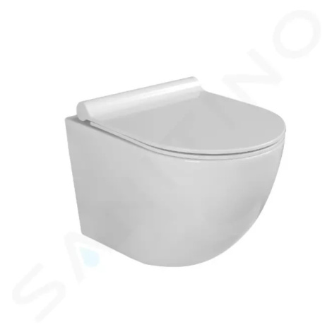 Kielle Gaia Závěsné kompaktní WC se sedátkem SoftClose, Rimless, bílá 30115001