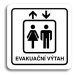 Accept Piktogram "evakuační výtah" (80 × 80 mm) (bílá tabulka - černý tisk)