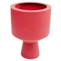 KARE Design Červená kovová váza Volcano 35cm