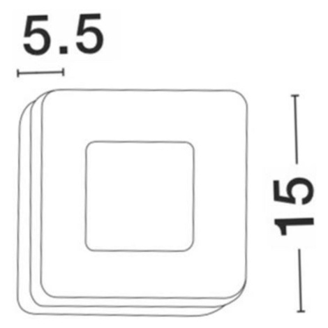 Nova Luce Venkovní hranaté nástěnné svítidlo TUNE - 9 W, 620 lm, 3000 K, bílé NV 9529720