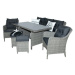 DOPPLER Set zahradního nábytku 1stůl + 3místná lavice + 2 křesla + 2 taburety DAVOS